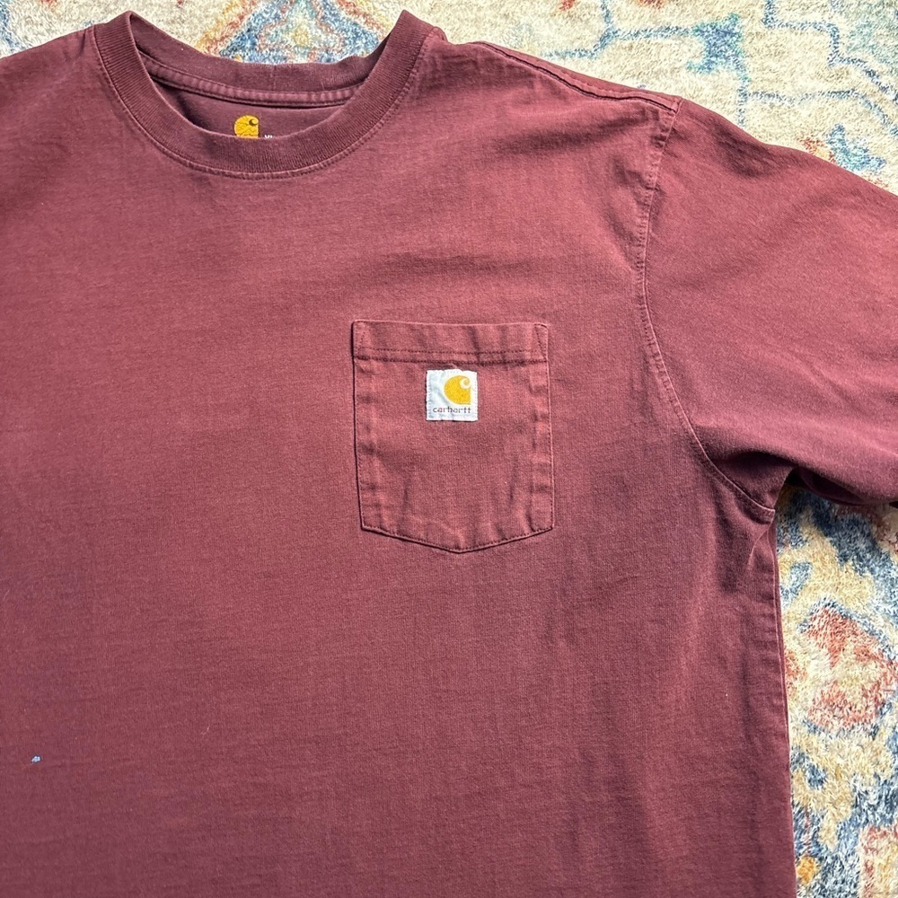 Carhartt DISTRESSED Blank Pocket T-shirt Medium - Picture 4 of 5